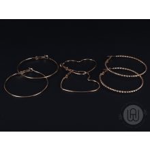 Fülbevaló geometriai alakú 3 db-os szett