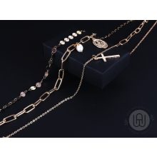 Nyaklánc 3 soros boho-vintage stílussal