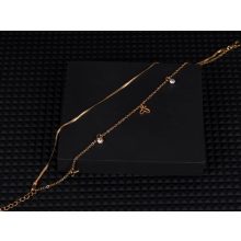 Bokalánc, pillangós-köves lánc arany és ezüst színben