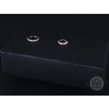 Sor köves rosegold színű karika piercing