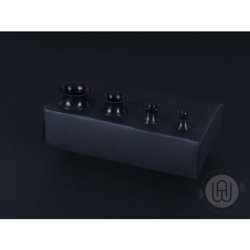 Fekete szilikon fültágító 