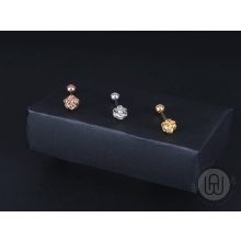 Nyelv piercing 3 féle színben, rózsafej díszítéssel