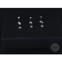 Piercing talpas kivitelben, köves ezüst színben