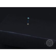 Piercing egyszerű gömb fejjel, ezüst színben