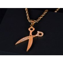 Olló medálos chain