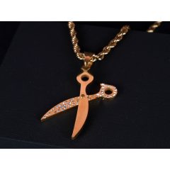 Olló medálos chain