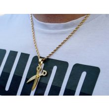 Olló medálos chain