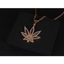 Kender levél medálos chain