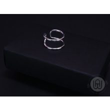 Gyűrű ezüst színű kétsoros 