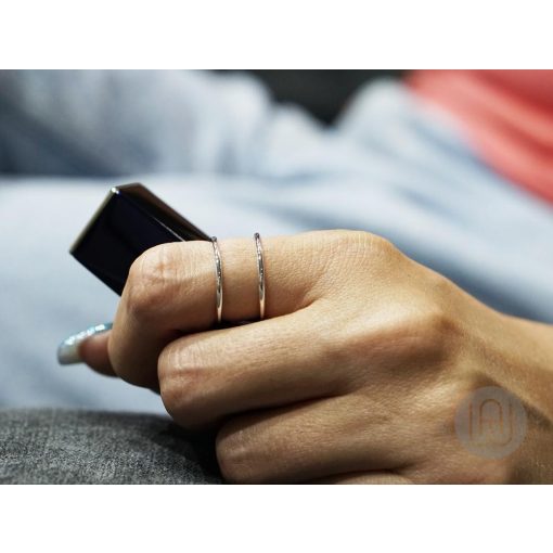 Gyűrű ezüst színű kétsoros 