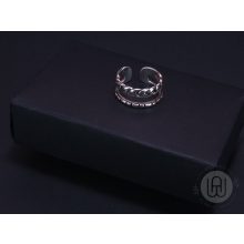 Gyűrű két soros lánc mintával 