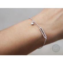 Karkötő lekerített téglalap alakú medálos