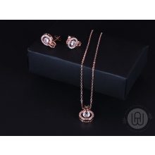 Szett kör medálos nyaklánc és fülbevaló