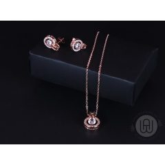 Szett kör medálos nyaklánc és fülbevaló