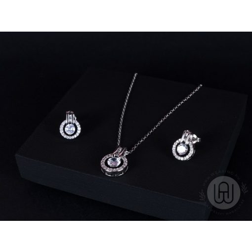 Szett kör medálos nyaklánc és fülbevaló