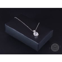 Nyaklánc ezüst kocka köves pave díszítéssel