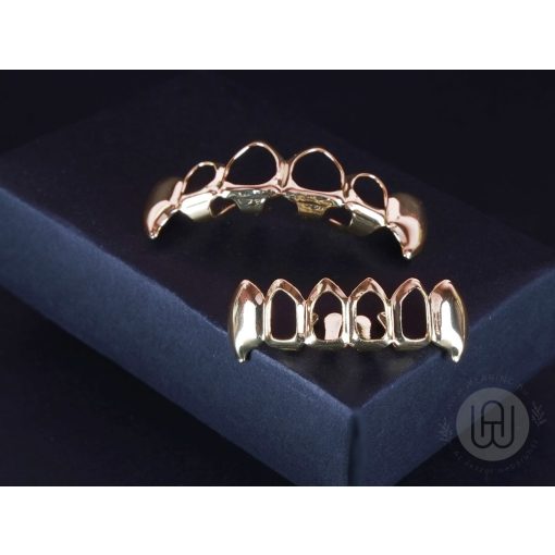 Fog grillz pár arany és ezüst színben vámpír fog 