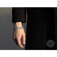 Karkötő iced out díszítéssel, óraszíj lánccal