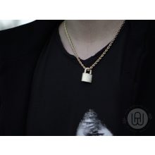 Medál Iced out lock, rope chain lánccal