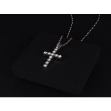 Medál kereszt iced out kivitelben rope chain lánccal