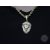 Medál oroszlán fej iced out, rope chain lánccal