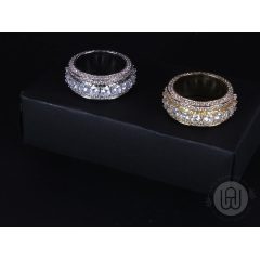 Gyűrű spinner középpel, ezüst kővel