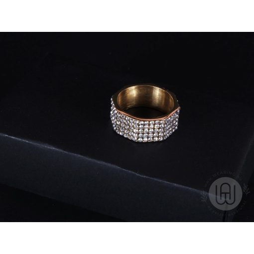 Gyűrű, hétszögletű, ezüst kővel