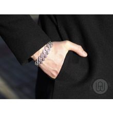 Karkötő, full iced out, 20 mm-es prong szemmel