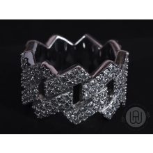 Gyűrű, prong lánc mintával