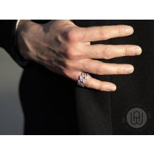 Gyűrű, prong lánc mintával