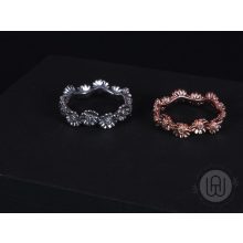 Gyűrű, ezüst, százszorszép virág mintával