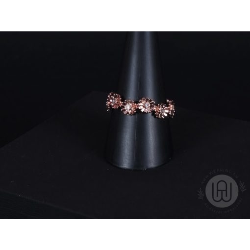 Gyűrű, ezüst, százszorszép virág mintával