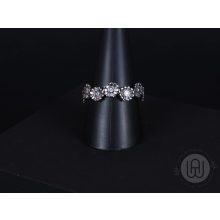 Gyűrű, ezüst, százszorszép virág mintával