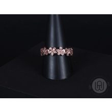 Gyűrű, ezüst, ragyogó százszorszép