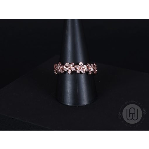 Gyűrű, ezüst, ragyogó százszorszép