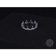 Gyűrű, ezüst, bűbájos korona