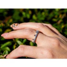 Gyűrű, ezüst, bűbájos korona