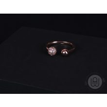 Gyűrű, ezüst, kortárs csillogás