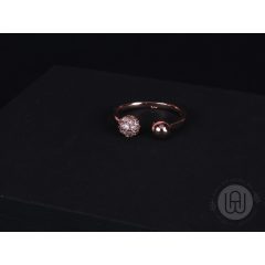 Gyűrű, ezüst, kortárs csillogás