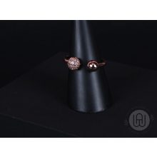 Gyűrű, ezüst, kortárs csillogás