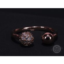 Gyűrű, ezüst, kortárs csillogás