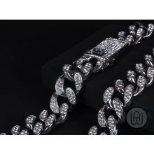 Nyaklánc, iced out figaro kivitelben