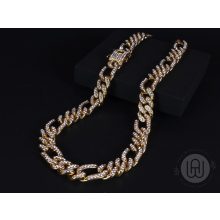 Nyaklánc, iced out figaro kivitelben