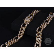 Nyaklánc, iced out figaro kivitelben