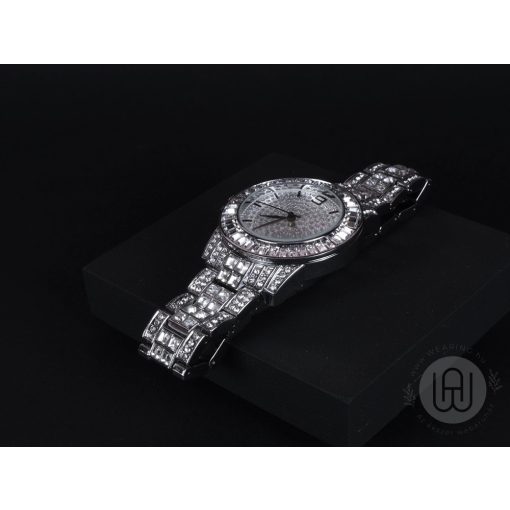 Karóra, iced out baguette kő berakással