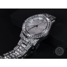 Karóra, iced out baguette kő berakással