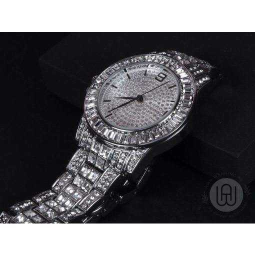 Karóra, iced out baguette kő berakással