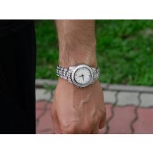 Karóra, iced out baguette kő berakással