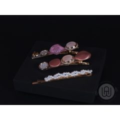 Hajcsat szett, 3 db-os rózsaszín, fehér színben