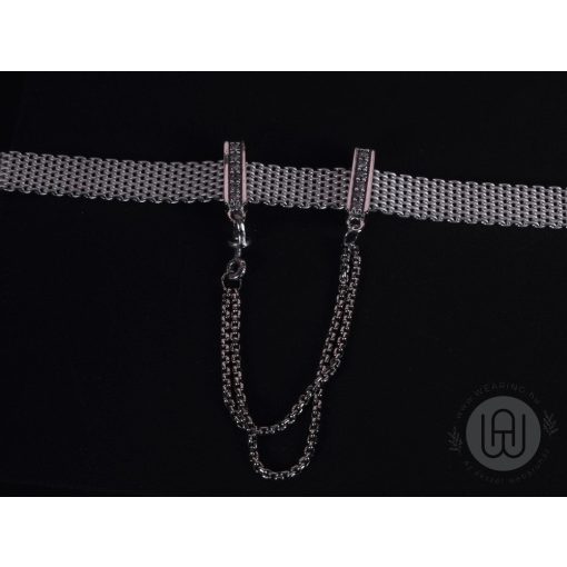 Klip, charm ,szikrázó biztonsági lánc 